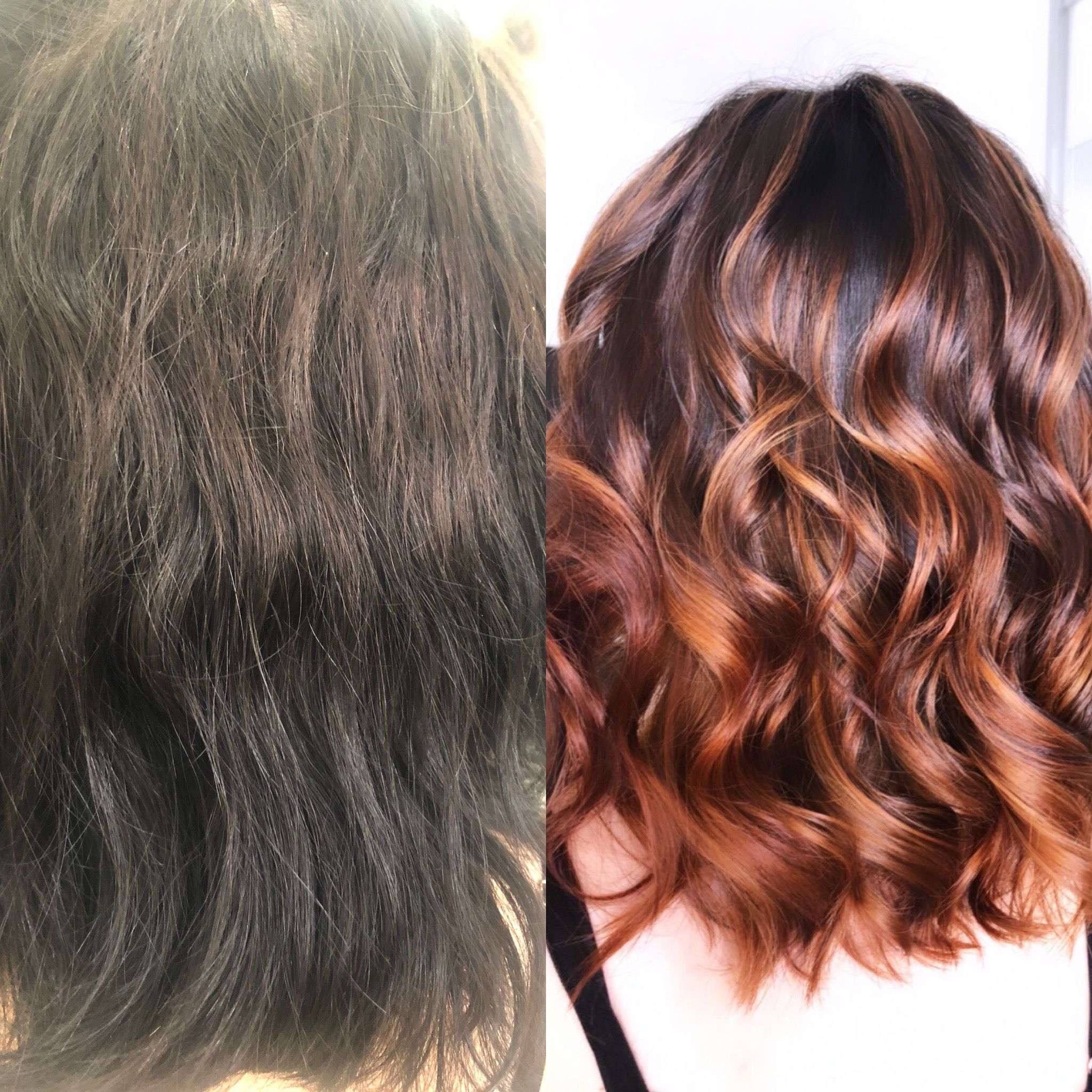 Balayage Contrasté Cuivré - Chirly Afriat Coloriste