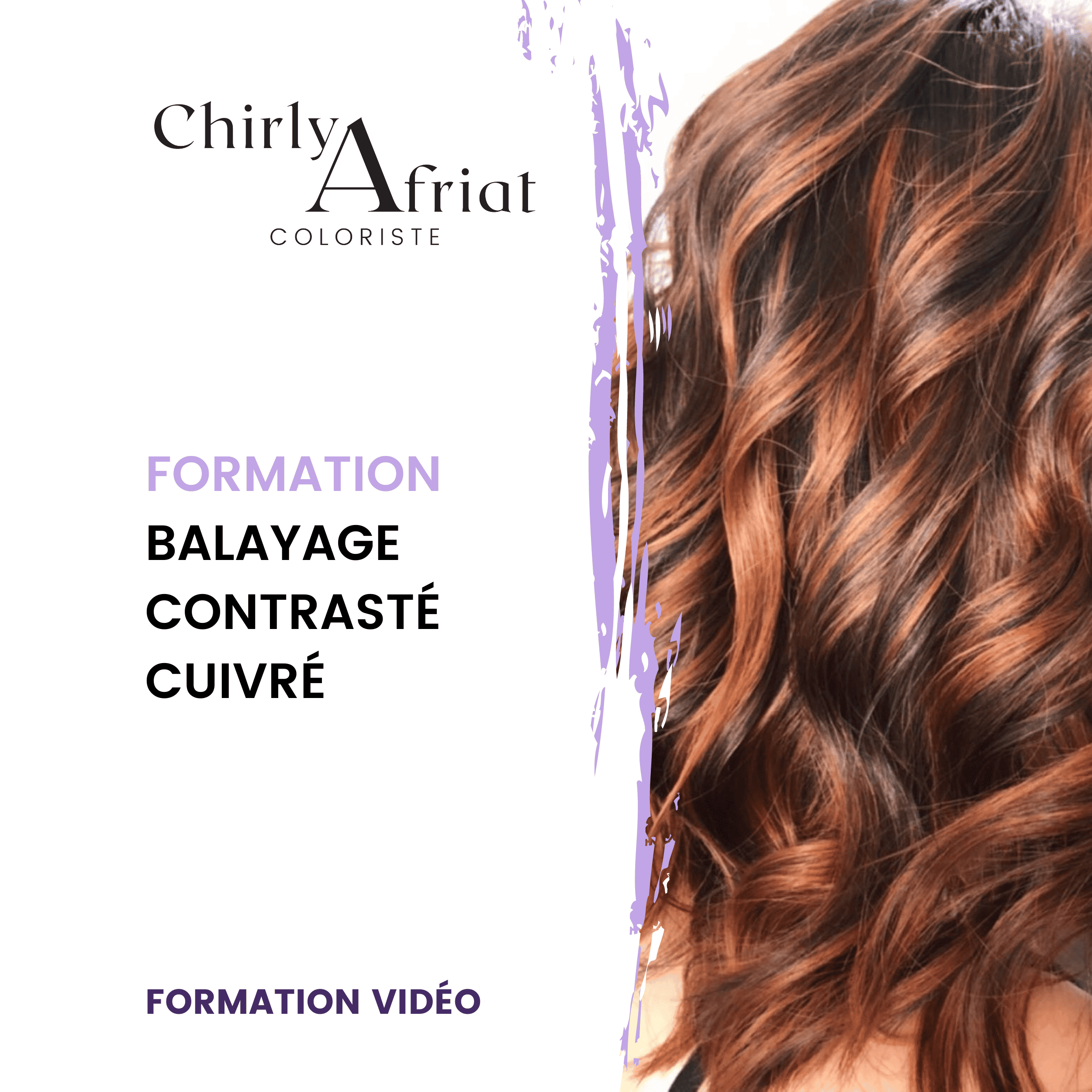 Balayage Contrasté Cuivré - Chirly Afriat Coloriste