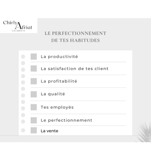 Le perfectionnement de tes habitudes